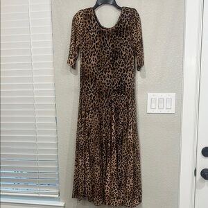 Reba Animal Print Long Sleeve Dress